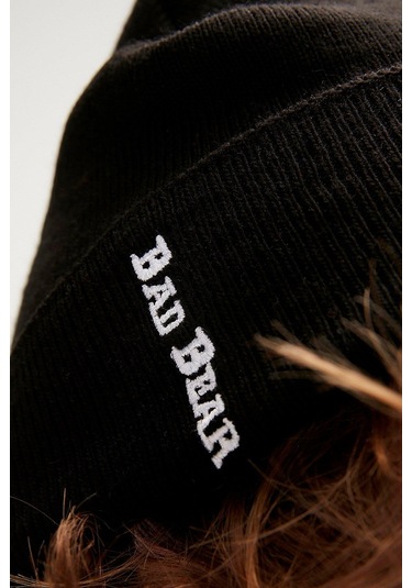 Bad Bear Label Beanie Erkek Bere-27566 - Siyah