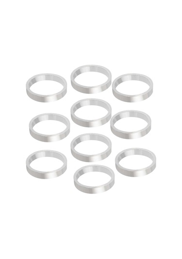 Homyl 10x Zincir Tekerlek Plakası Vida Contaları Metal Dağ Gümüş