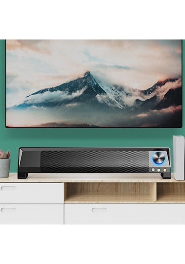 Ruicoo Sada V-199 Usb Güçlü Taşınabilir Masaüstü Hoparlör, Güçlü Bas Ve Stereo Ses Deneyimi, Siyah