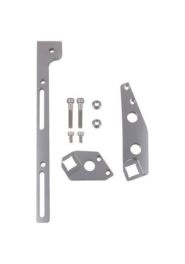 Youmex Alüminyum Gaz Kelebeği Kablo Braketi Seti - Metal Emme Manifoldu İçin, Gümüş Renk, 26x4.5x4cm