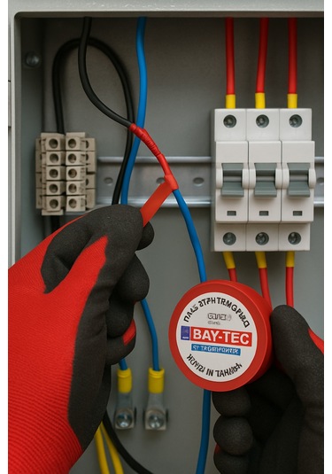 Elektrik Izole Bandı Kırmızı 10 Adet Elektrik Bandı