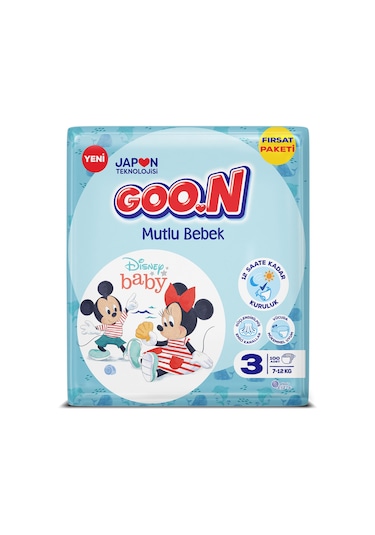 Goon Mutlu Bebek Bebek Bezi 3 Numara Fırsat Paketi 100 Adet