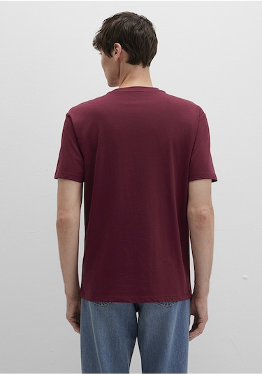 Mavi - Etiket Detaylı Bordo Basic Tişört 0611824-70394 Bordo