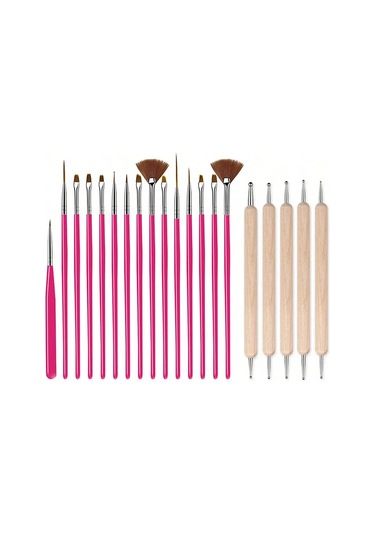 5/20 Adet Tırnak Resim Fırçaları Seti Profesyonel Tırnak Malzemeleri Akrilik Uv Jel Çizim Süsleyen Manikür Tasarım Araçları Aksesuar Violet