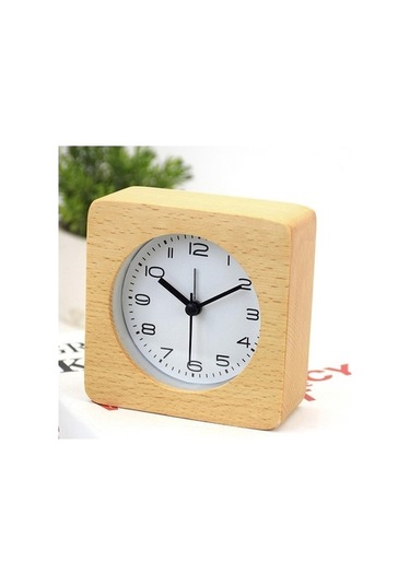 Trendooze Suntek Sessiz Saati, Saat, Rengi Masa İçin Çocuklar Çalar Basit Ahşap Vs