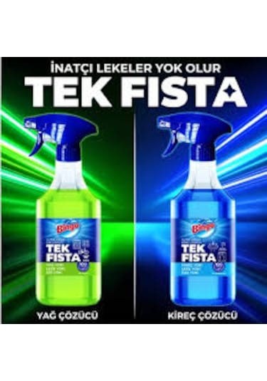Bingo Sprey Yağ Çözücü 2 x 900 ML + Sprey Kireç Sökücü 900 ML
