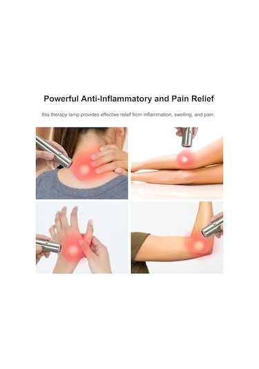 Moveevo Elde Taşınabilir Led Işık Terapi Cihazı Kırmızı Işık 630nm 660nm 850nm Yakın Kızılötesi Işık Terapi Cihazı Gümüş