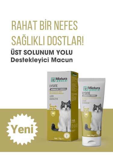 Mixtura Pharma Lysine Kedi Üst Solunum Yolu Macun - Kedi Maltı