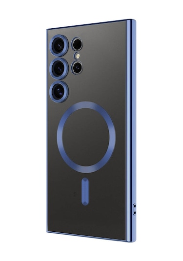 Kilifone - Samsung Uyumlu Galaxy S24 Ultra - Kılıf Kamera Korumalı Kablosuz Şarj Destekli Demre Kapak - Lacivert