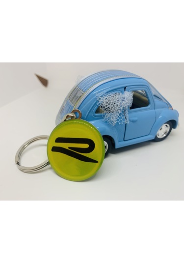 Volkswagen Uyumlu R LOGOLU ÇİFT TARAFLI DAMLA ANAHTARLIK (2 ADET SARI)