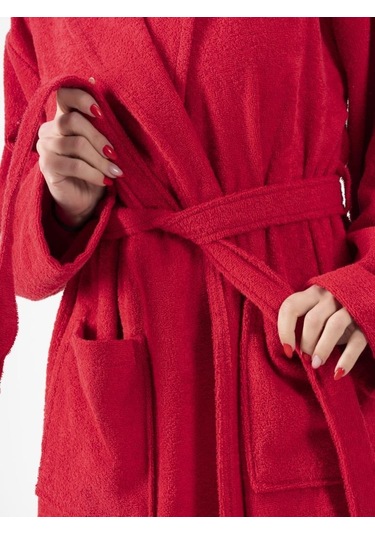 Bukle Şalyaka Bornoz Unisex %100 Pamuk Ev Otel Spa Banyo Bornozu 001