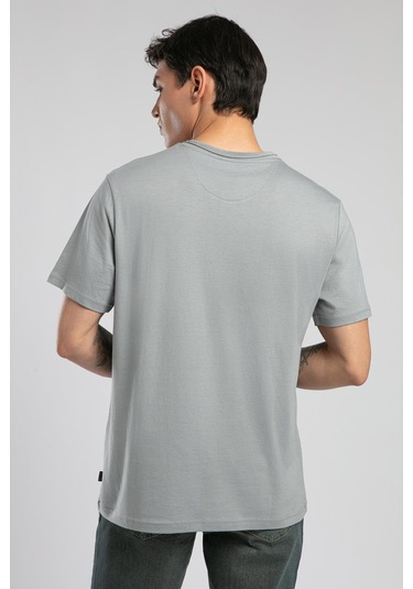 Lee Cooper Gael Erkek O Yaka T-shirt Gri-19821 Gri