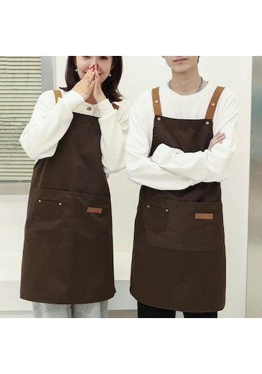 Gri Cep Ayarlanabilir Askı Tasarımlı Mutfak Önlüğü Su Geçirmez Kirlenme Önleyici Temizlik Önlüğü Pişirme Önlük Mutfak Malzemeleri