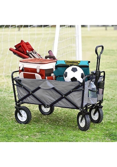 Katlanır 4 Tekerlekli Kamp Plaj Arabası Taşıma  Arabası Aa003