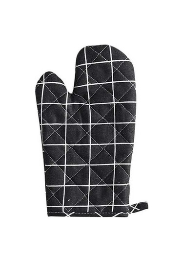 Ulzyvf 2'li Fırın Eldiveni - 200 C'ye Kadar Isıya Dayanıklı, Kaymaz Tutuşlu Siyah Mutfak Eldiveni Siyah, Küçük Boy Eldiven Siyah