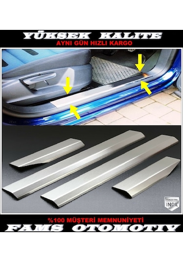 Vw Tiguan Krom İç Kapı Eşiği 4 Kapı P.Çelik 2007-2016 Arası