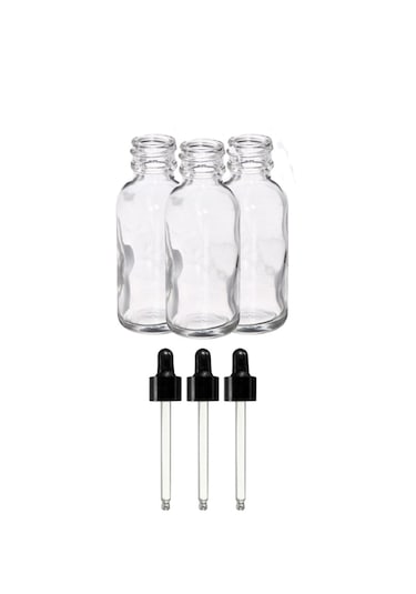 Aropi Şeffaf Cam Şişe Damlalıklı 100 Ml 100 Adet
