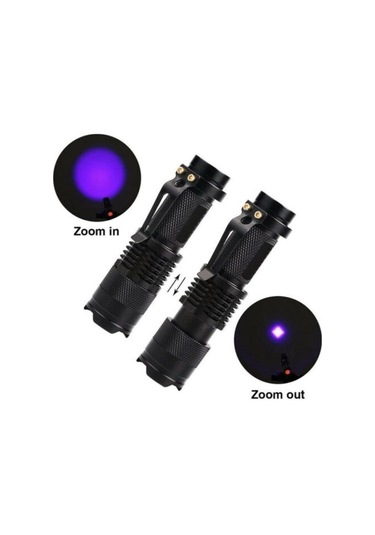 Ultra Violet Led El Feneri Blacklight Işık 395/365nm Muayene Lambası Meşale Işığı Uv Lamba Zumlanabilir 3 Modu Ultraviyole Lamba 365nm Uv Torch Siyah