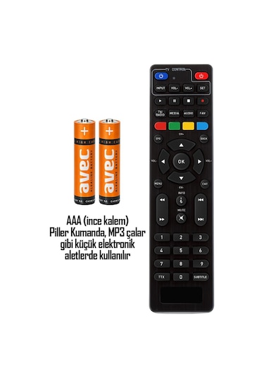 Avec 4lü Aaa Lr03 Alkaline İnce Kalem Pil Alkalin Kumanda Pili Alkali Pil 1.5v