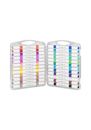 Rich Art X Acrylic Duo Marker Çift Uçlu Su Bazlı Boyama Kalemi 24 Renk Set 18054