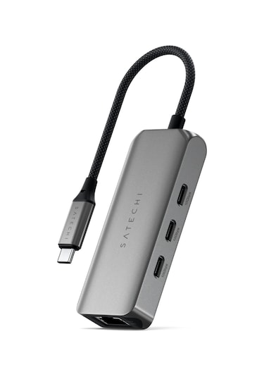 Satechi 4 İn 1 Usb-c Hub 2.5gbit Ethernet Uzay Grisi St-h3c25em