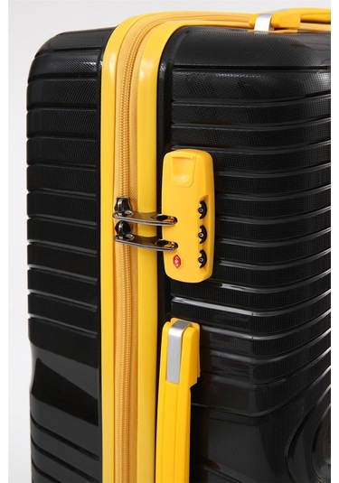 Ççs 5239 Polipropilen Büyük Boy Valiz Siyah-sarı