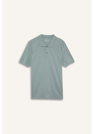 DeFacto Regular Fit Polo Yaka Kısa Kollu Basic Düz Pike Kumaş Tişört C1293AX24SPGR488 DeFacto Regular Fit Polo Yaka Kısa Kollu Basic Düz Pike Kumaş Tişört C1293AX24SPGR488