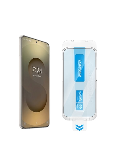 Galaxy Uyumlu S26 Plus Caseworld Applicator Serisi 2.5d Eyesafe Mavi Işık Teknolojili 0.25mm Ekran Koruyucu