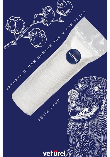 Veturel Köpek Yara Deri Bakımı Yanık Kaşıntı Kızarıklık Tahriş Yara Spreyi 300ml + Disk Pamuk 50li