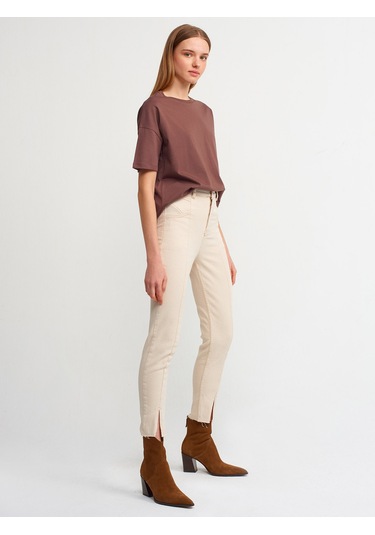 Dilvin 3683 Basic T-shirt-k.kahve