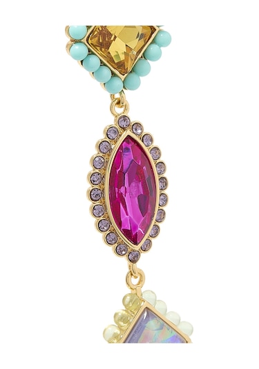 Regency Linear Earrings Kadın Küpe 5x1x0.5 Cm Çok Renkli