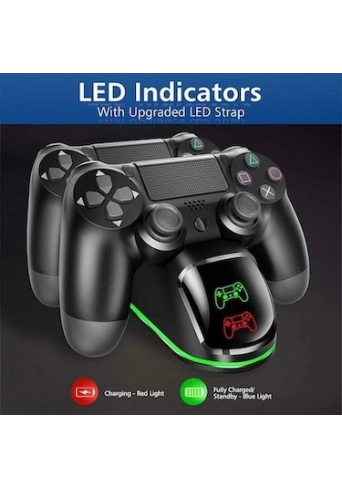 Ps4 Stand 2 Kol Şarj İstasyonu Göstergeli Dock Tp4-889