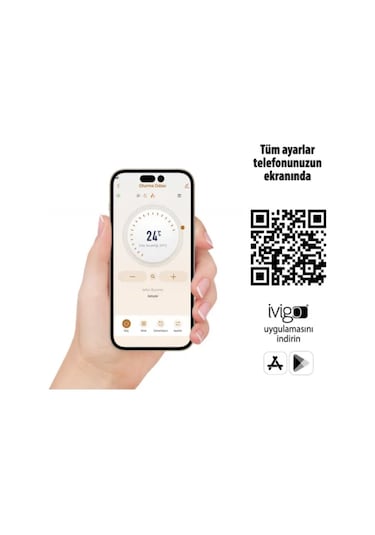 İvigo Epk4590e20w Dijital Profesyonel Konvektör 2000 Watt Beyaz Wifi