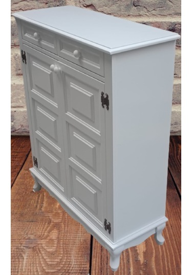 Bengi Ayakkabılık Kareli Çok Amaç Model Parlak Beyaz 2 Kapaklı