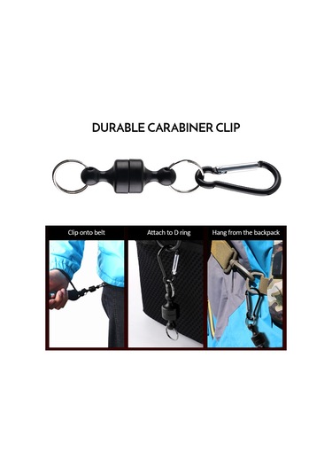 Balıkçılık Manyetik Aracı Serbest Tutucu Fly Anahtarlık Y14635 Siyah