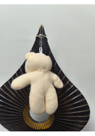 Sevgililer İçin Ayıcık Anahtarlık Sevimli Ve Anlamlı Hediye Bej