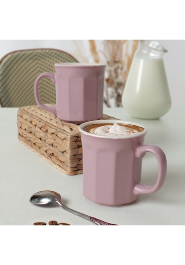 Keramika Violet/krem Herakles Kupa 9 Cm 6 Adet 451/030