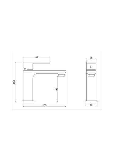 Boheme Fleko Levi Siyah Lavabo Bataryası Siyah