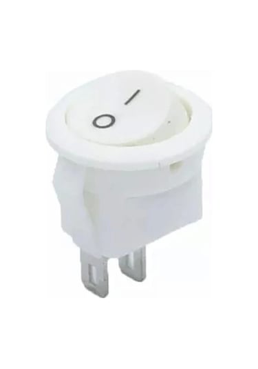 Mini Yuvarlak Işıksız On-off Beyaz Anahtar Ic-134e
