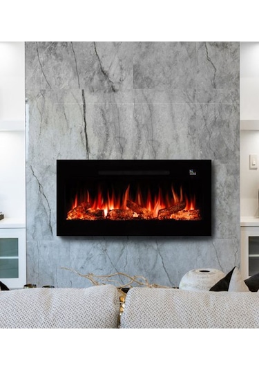 Pagla 130 - Isıtmalı Elektrikli Şömine Sınırsız Renkli Cam Çerçeveli