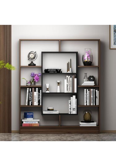 Venüs Kitaplık - Ceviz / Siyah