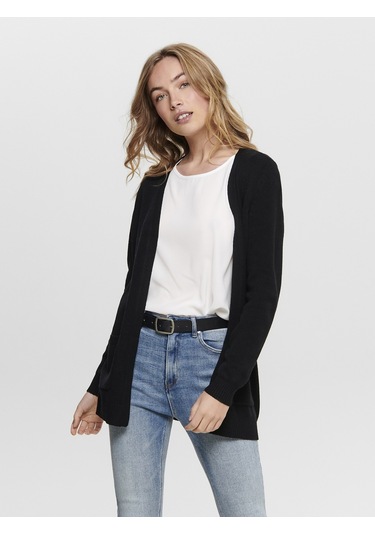 Only Bayan Uzun Örgü Hırka 15174274 Siyah