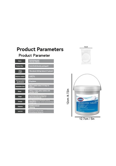 Gajeena Su Temizleme Tablet Seti 1 Lb - Güneşten Koruma, Pas Önleyici, Pürüzsüz Su, Doz Aleti İçerir