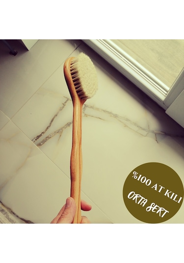 Efsoon Organics Saplı At Kılı Selülit Banyo Fırçası