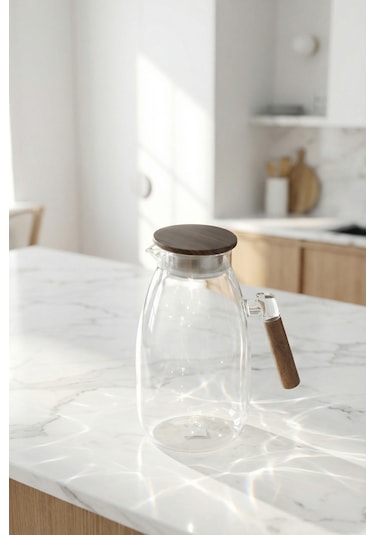 Pureglass Akasya Kapaklı Cam Sürahi - 2200 Ml