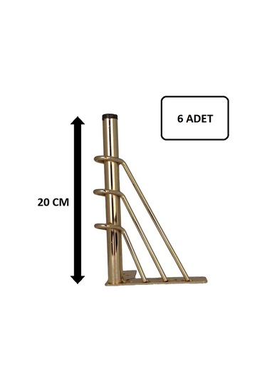 Lüks Koltuk Kanepe Çekyat Sehpa Ayağı Telli Ayak Gold Renk 20