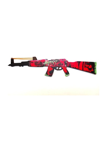Ahşap Cs-Go Neon Retrobution Ak-47 Skin Kaplamalı Oyuncak