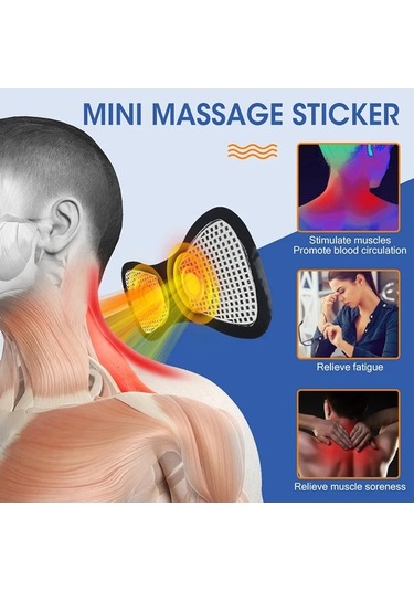 Wondernest Yama Siyah Servikal Mini Masaj Aleti Ems Elektrikli Boyun Rahatlatıcı Siyah