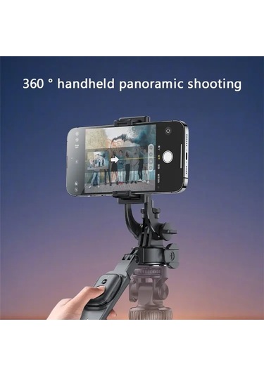 Cbtx Yesıdo Sf17 Çok Fonksiyonlu Geri Çekilebilir Metal Tripod Stand Selfie Stick Cep Telefonları Kamerası Siyah