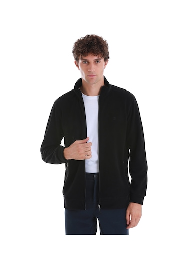 Hatemoğlu Regular Fit Tam Fermuarlı Polar Sweatshirt Siyah 3522ETC0B015 - 002 Siyah